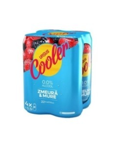 Ursus Cooler Zmeura si Mure 0.0% – 4x0.5L | BeiAcasa.ro